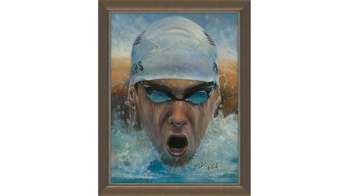 Collection of 8 Signed Michael Phelps Paintings for Sale | Miami